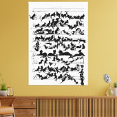 Die Symphonie des Cat Vector Leinwanddruck (Insitu (Wohnzimmer))