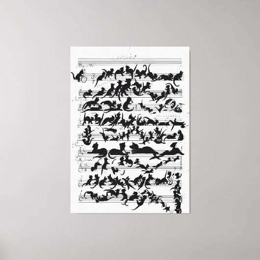 Die Symphonie des Cat Vector Leinwanddruck (Vorderseite)