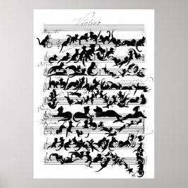 Die Symphonie des Cat Vector Poster