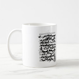 Die Symphonie des Katzenvektors Kaffeetasse