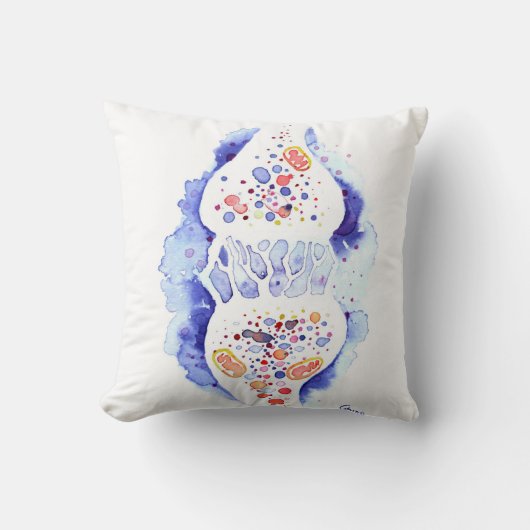 Die Synapse und das Nervenimpuls Poster Fleece bl Kissen (Vorderseite)
