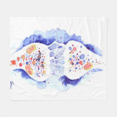 Die Synapse und das Nervenimpuls-Poster Fleecedecke (Vorderseite (Horizontal))