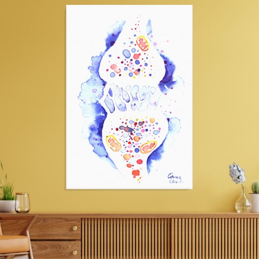 Die Synapse und der Nervenimpuls Leinwanddruck (Insitu (Wohnzimmer))