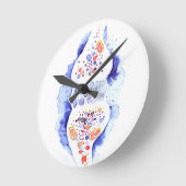 Die Synapse und die Nervenimpulse-Leinwand drucken Runde Wanduhr (Winkel)