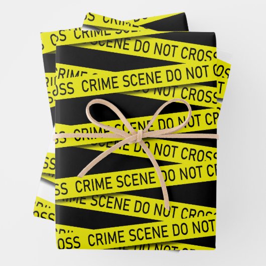 Die Szene der neuartigen Kriminalität überschreite Geschenkpapier Set (Beispiel)