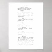 Die Szene des Drehbuchs "Social Network" Poster (Vorne)