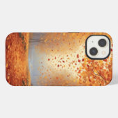 Die Szene mit den fallenden Blättern iPhone Hülle (Rückseite (Horizontal))
