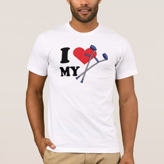 Die T der Krücke-Liebe-Männer T-Shirt (Vorderseite)