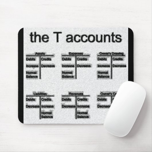 "Die t-Konten " Mousepad (Mit Mouse)