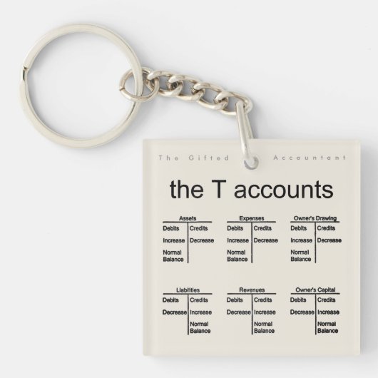 "Die t-Konten " Schlüsselanhänger (Vorderseite)