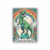Die T-Rex-Tarot-Karte des Destroyer Aufkleber (Vorderseite)
