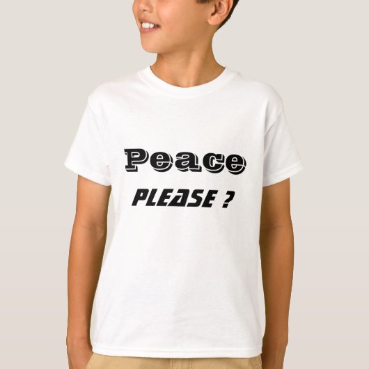 Die T - Shirt des Friedens behalten (Vorderseite)