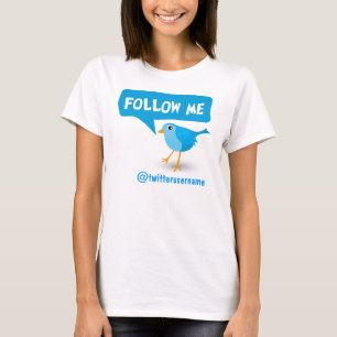Die T - Shirts Follow-meTwitter-der blauen