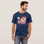 Die T - Shirts Palmen-Flagge USA-Männer (Vorne ganz)