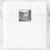 Die Tabakindustrie in verschiedenen Branchen Quadratischer Aufkleber (Tasche)