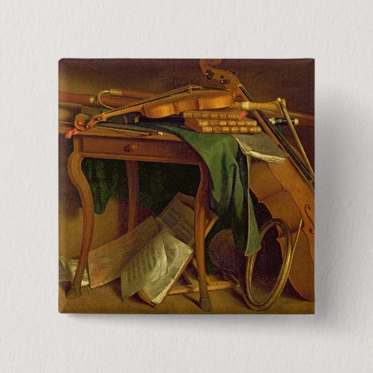 Die Tabelle des Musikers, c.1760 Button (Vorderseite)