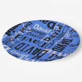 Die Tabelle "Teller des benutzerdefinierten Party" Pappteller (Schrägansicht)