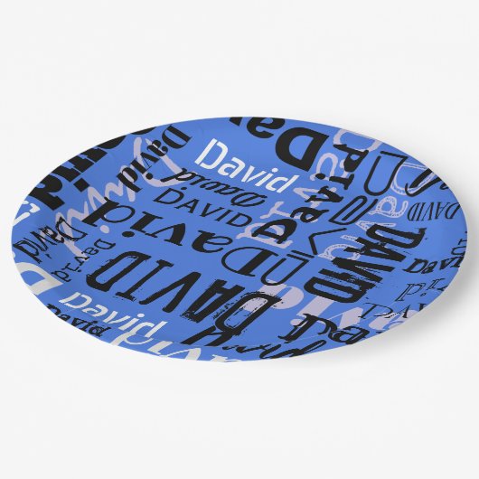 Die Tabelle "Teller des benutzerdefinierten Party" Pappteller (Schrägansicht)