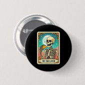 Die Tacoliebhaber-Tarotkarte Button (Vorne & Hinten)