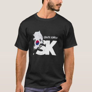 Die Taegeukgi Innerhalb der Südkorea-Karte SK Fett T-Shirt
