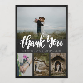 Die Tafel, die vier Fotos | Wedding ist, danken Dankeskarte