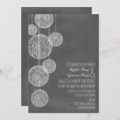 Die Tafel inspirierten Wedding Schnur-Kugeln laden Einladung (Vorne/Hinten)