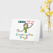 Die Tage zählen Karte (Gelbe Blume)