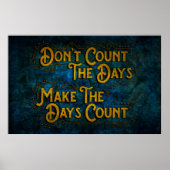 Die Tage zählen lassen Poster (Vorne)