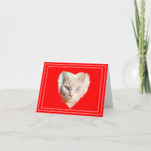 Die Tageskarte des Katzen-Rot-Valentins wird nach  Karte