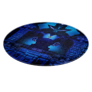 Die Talidos Round Glass Cutting Board Schneidebrett