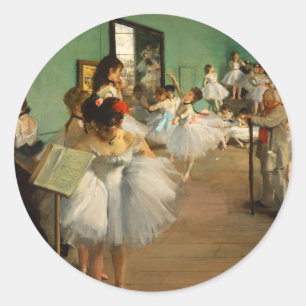 Die Tance-Klasse   Edgar Degas Runder Aufkleber