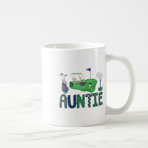 Die Tante des Geburtstagskinderlochs in einem Golf Kaffeetasse