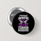 Die Tante eines Turner-Syndroms Krieger Button (Vorne & Hinten)