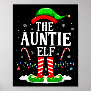 Die Tante Elf Funny Xmas Elf Matching Familie Chri Poster