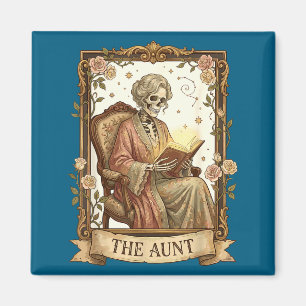 Die Tante Tarotkarte Frauen Skelett Tante Buch Lie Magnet