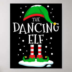 Die tanzende Elf Weihnachtsfamilie, die Weihnachte Poster
