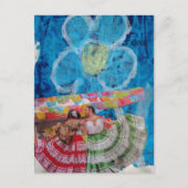 Die tanzenden Frauen Collage Postkarte (Vorderseite)