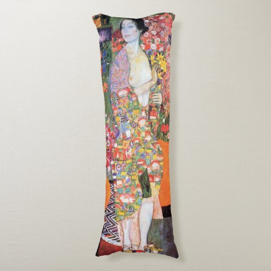 Die Tänzerin, Gustav Klimt Seitenschläferkissen (Vorderseite Vertikal)