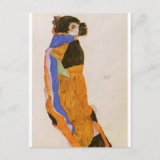 Die Tänzerin Moa von Egon Schiele Postcard Postkarte (Vorderseite)