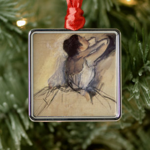 Die Tänzerin von Edgar Degas, Vintag Ballerina Art Ornament Aus Metall