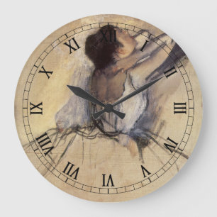 Die Tänzerin von Edgar Degas, Vintage-Ballerina-Ku Große Wanduhr