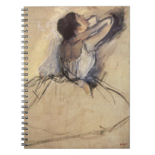 Die Tänzerin von Edgar Degas, Vintage-Ballerina-Ku Notizblock