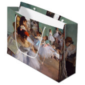 Die Tanzklasse, Edgar Degas große Geschenktasche Geschenktüte (Vorderseite Schrägansicht)