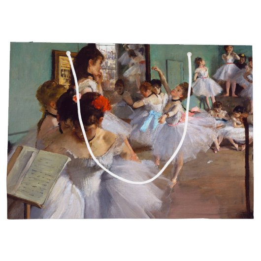 Die Tanzklasse, Edgar Degas große Geschenktasche Große Geschenktüte (Rückseite)