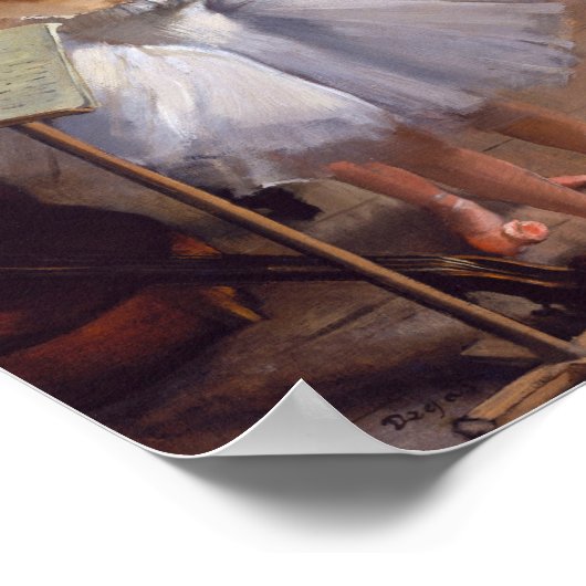 Die Tanzklasse, Edgar Degas Poster (Ecke)