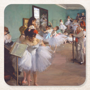 Die Tanzklasse, Edgar Degas Rechteckiger Pappuntersetzer