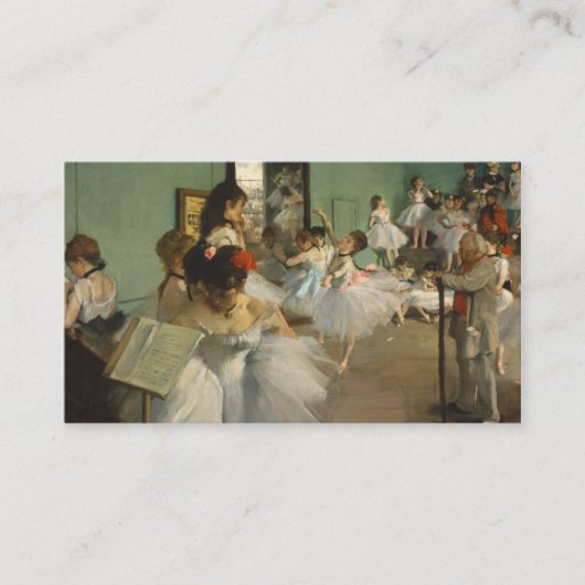 Die Tanzklasse. Edgar Degas Visitenkarte (Vorderseite)