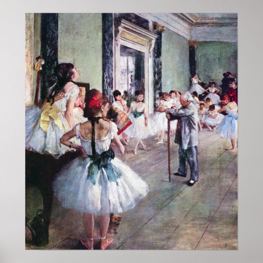 Die Tanzklasse von Edgar Degas Poster (Vorne)
