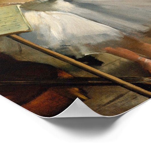 Die Tanzklasse von Edgar Degas Poster (Ecke)