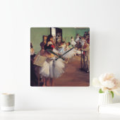 Die Tanzklasse von Edgar Degas Quadratische Wanduhr (Zuhause)